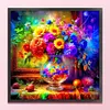 Flowers on the Table - 11CT Stamped Cross Stitch - 45*45cm