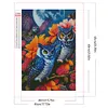 >SALE<5D DIY Full Square Drill Diamond Painting Owl Kit Home Decor Art 45x65cm