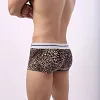 Men's Sexy Leopard Print U Pouch Boxer Briefs