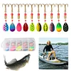 10pcs Boxed Metal Spoon Spinner Fishing Lure Fishing Wobblers Artificial Bait(A)