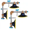 [US Local Warehouse] 2 Pack 90 Degree Stone Seam Joiner with Suction Cup for Marble Slab Installation