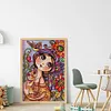 [Brand]Big Eyes Doll - 14CT Stamped Cross Stitch - 29*40cm