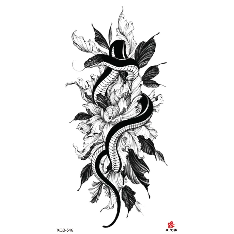 Sdrawing Full Arm Waterproof Tattoo Sticker Totem Animal Skeleton Small Arm Tattoo Sticker