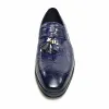 Fashion Mens Blue Tassel Leather Loafers Dress Shoes 