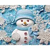 >SALE<5D DIY Partial Special Shaped Drill Diamond Painting Snowman-Blue Decor 40x50cm