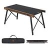 [US Local Warehouse] Aluminum Folding IGT Camping Table with Carry Bag for Patio BBQ Backyard Picnic