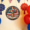 Diamond Painting Single-Sided Acrylic God Bless America - Cross Hanging Pendant Sun Catcher for Home Garden Wall Door