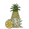 Pineapple Gnome -  11CT Partial Beaded Cross Stitch Kit(25x35cm)