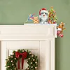 (US Local)Wooden Christmas Cat DIY Diamond Painting Door Topper Decor for Party Ornament