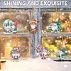 (US Local)6pcs Xmas Gnome  DIY Diamond Painting Art Pendant Wall Door Decoration