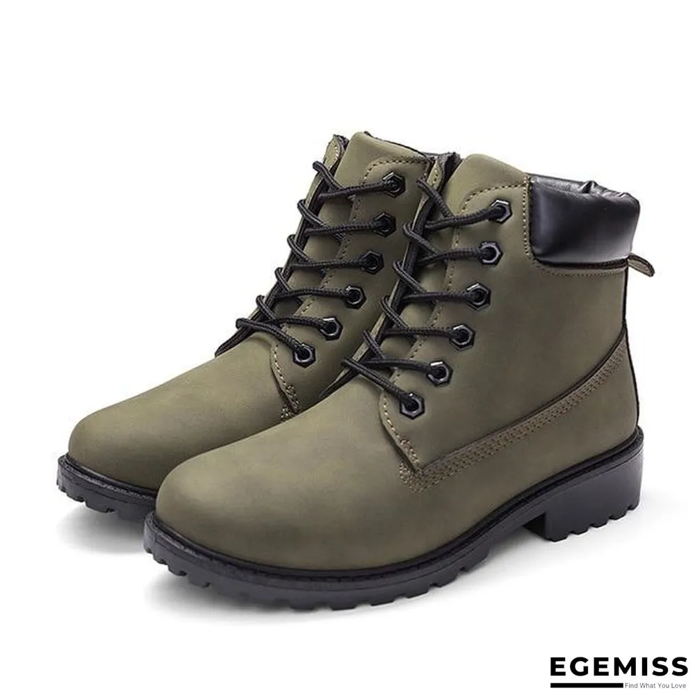 Autumn Early Winter Shoes Women Flat Heel Boots Fashion Keep warm Women's Boots Brand Woman Ankle Botas | EGEMISS