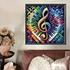 Peinture diamant en forme de notes_special de piano-30*30cm