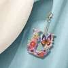 DIY Diamond Painting Butterfly Flower Lettter Keychain Kit