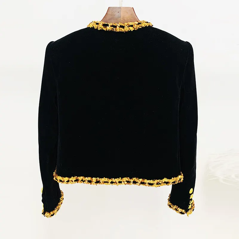 Nigikala Nigikala Star Fashion New Heavy Industry Nail Polish Velvet Short Jacket Jacket Jacket