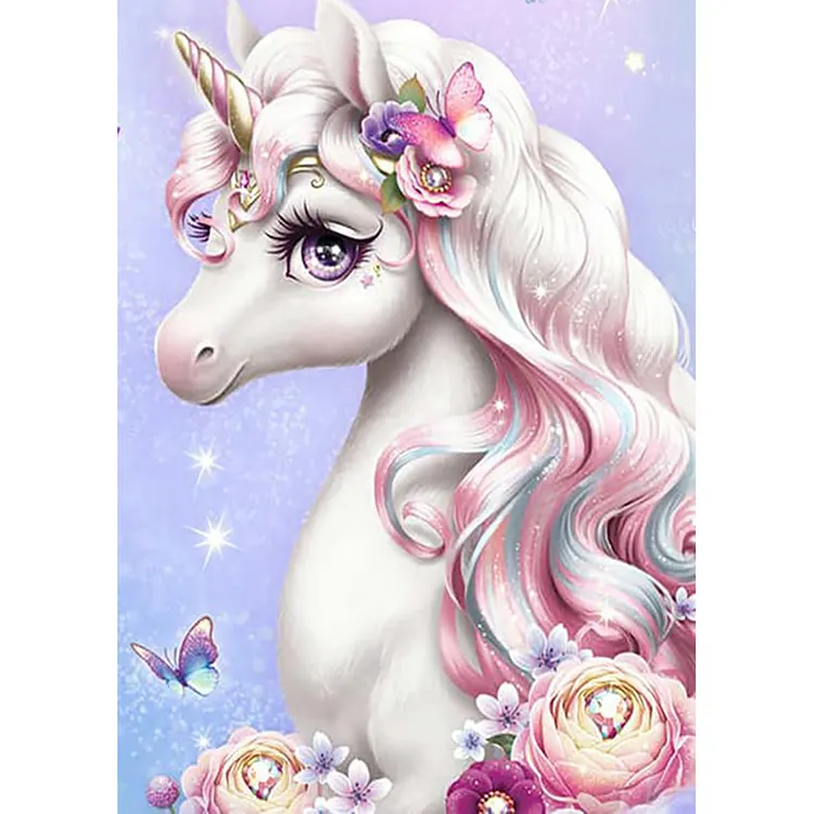 Unicorn Girl 30*40CM (Canvas) Full Round Drill Diamond Painting gbfke