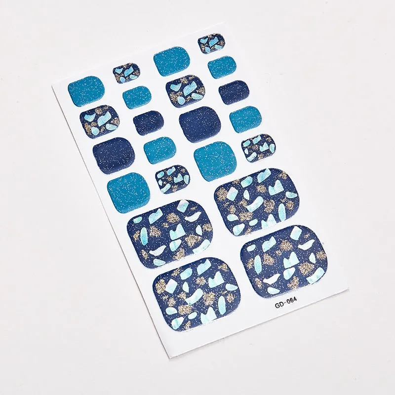 22 Tips/Sheet Shiny Nail Decoration Nail Adhesive Nail Accesoires Nail Art Decoration Nailart Sticker Adesivos Nail Tape
