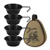 4Pcs 300ml Outdoor Sierra Bowl Stainless Steel Tableware for Backpacking Hiking