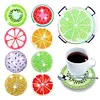6/8Pcs Diy Diamonds Painting Coasters Cartoon Cup