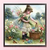 Cute Girl-11CT Stamped Cross Stitch 40*40cm/15.75*15.75in