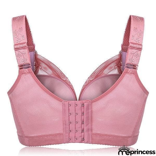 Women's Deep Plunge Wireless Soft Fibroin Bras - Light Orange