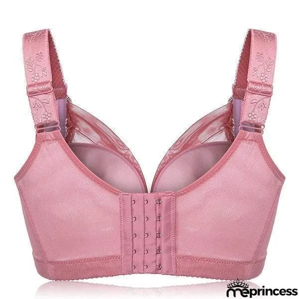 Women's Deep Plunge Wireless Soft Fibroin Bras - Light Orange
