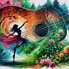 Music Notes Art-11CT Stamped Cross Stitch 40*40cm
