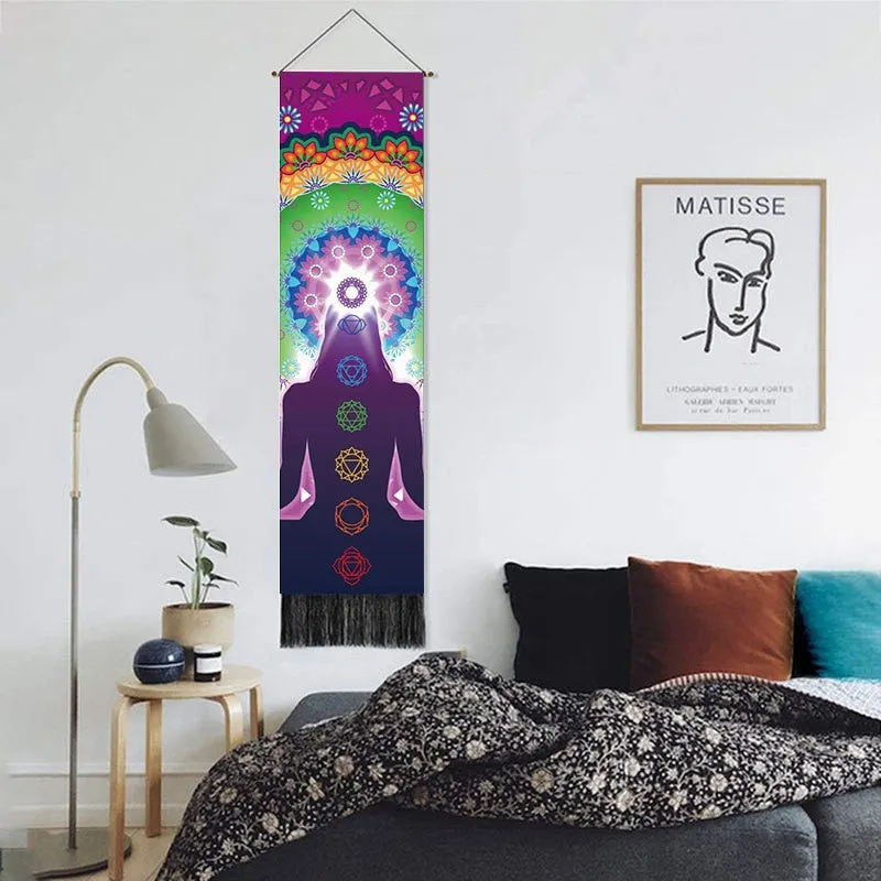 Lifelike Snake Wall Hanging Phase Tapestry Bohemia Tarot Tassel Tapestry Boho Mandala Art Tapestries For Bedroom Office Decor