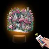 (US Local)Flower House Diamond Painting Night Light 5D DIY Diamond Art Lamp Home Decor