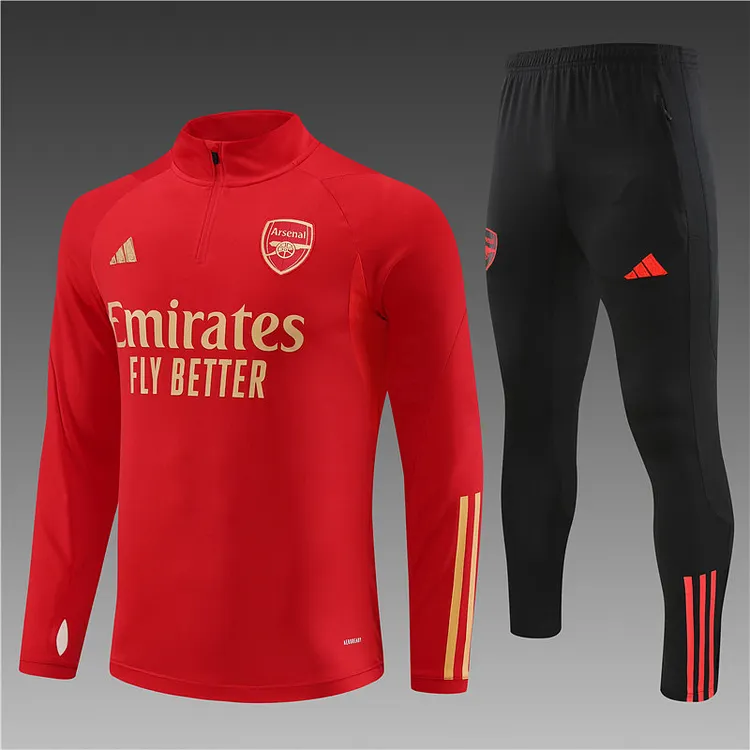 2023-24 Arsenal Red Half-Pull Training Jersey