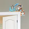 (US Local)Cat DIY Wooden Diamond Painting Door Topper Right Angle Sign for Party (Right)