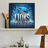 Diamond Painting-DIY Full Round Drill Detroit Lions(40*40 CM)
