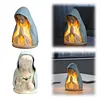 Virgin Mary Prayer Night Light Resin Virgin Mary Catholic Decor Table Lamp Handcrafted Home Decoration Desk Accessories for Reading