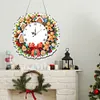 DIY Christmas Acrylic Diamond Painting Clock Pendant Hanging Kit