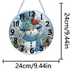 (US Local) DIY Xmas Diamond Painting Ornament with Clock Function Creative Craft