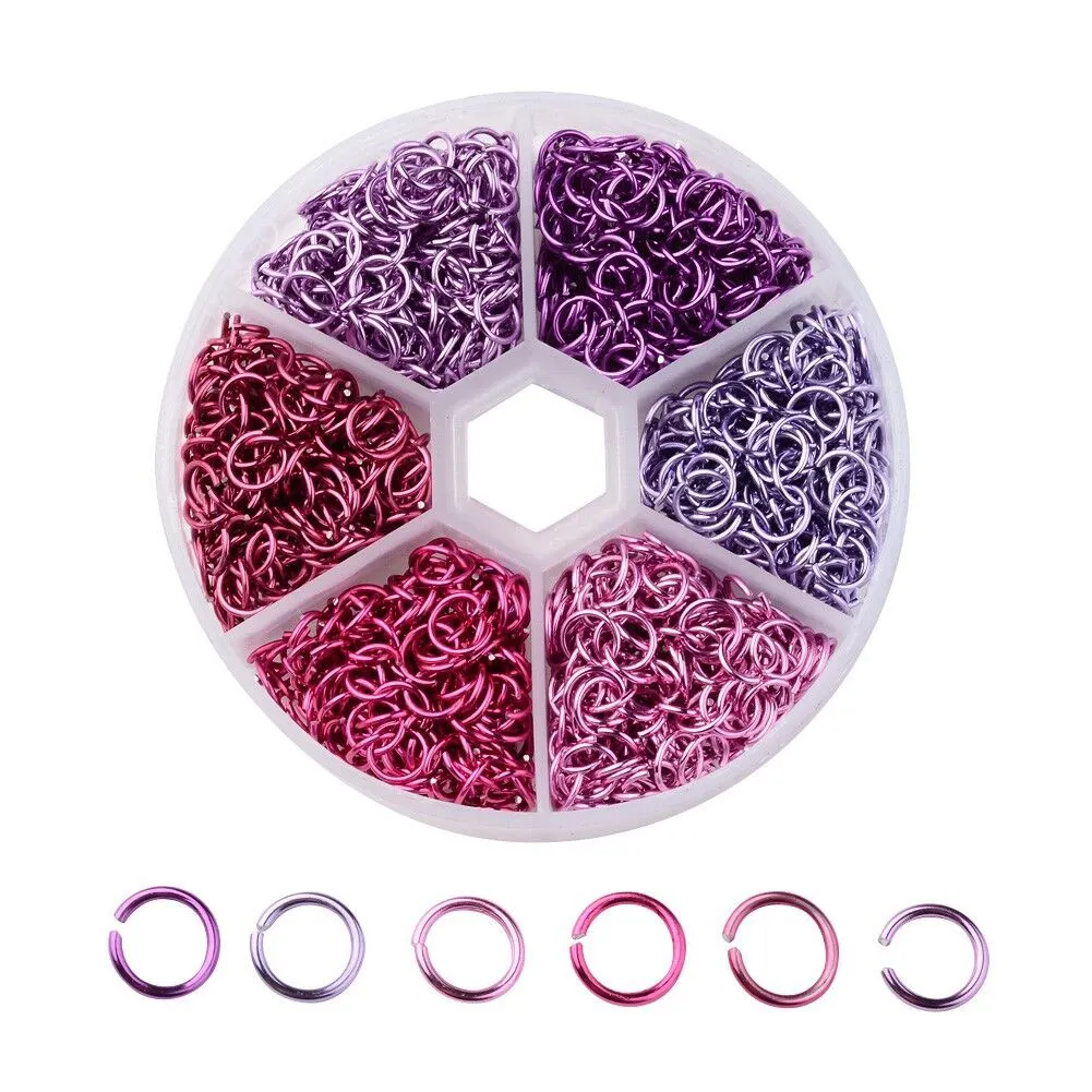 Nail Piercing Dangle Nails Rings Hoop Mix Metal Alloy Loops Drill Hole 3D Jewelry Kit Circles Acrylic Tips Aluminum Jump Ring-Nail Inspo