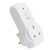4pcs UK Plug Power Outlet Light Switch Socket+1pc Wireless Remote Control