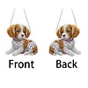 Diamond Painting Acrylic Double-side Big Dog Pendant Hanging Gem