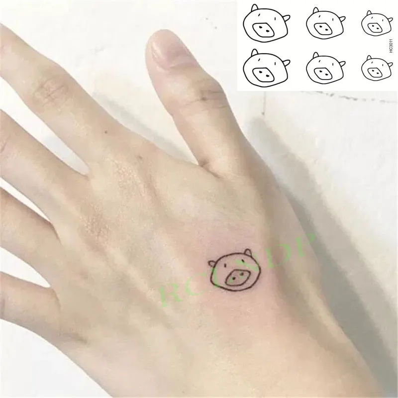 Waterproof Temporary Tattoo Sticker Cute Colorful Cartoon Bear Flash Tatoo Fake Tatto Body Art for Woman Men