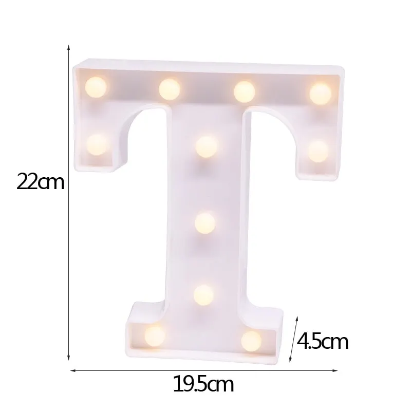 DIY LED Letter Night Light Creative 26 English Alphabet Number Battery Lamp Romantic Wedding Party Decoration