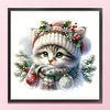 Cat - 18CT Stamped Cross Stitch - 30*30cm