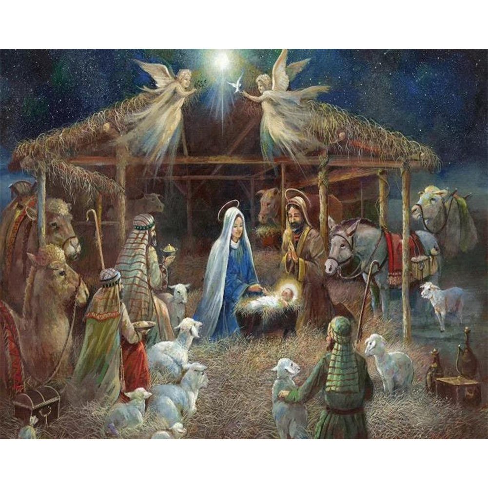 Nativity-Paint by Numbers-50x40cm