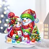 Acrylic Christmas Santa Snowman Cardinal Diamond Painting Desktop Decors Kit