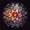 Mandala-11CT Stamped Cross Stitch 40*40cm