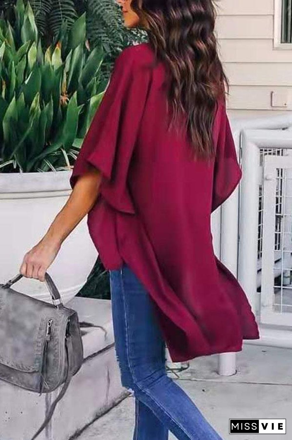 V-neck Loose Raglan Top (5 Colors) P16268