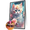 Diamond Painting-DIY Full Round Drill Flower Cat(40*60CM）
