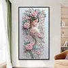 Diamond Painting-DIY Crystal Rhinestone Floral Adorned Lady(40x70cm)