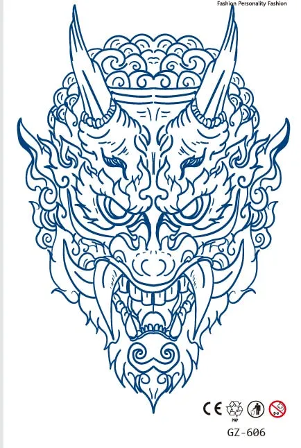 Temporary Tattoo Stickers Dragon Eagle Juice Timberwolves Ink Lasting Waterproof Natural Arm Body Chest Realistic Art Fake Tatoo