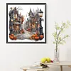 Halloween Pumpkin Street-Full Round Diamond Painting 30*30CM