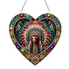 (US Local)(Upgrade Size)DIY Double Sided Effect Diamond Painting Hanging Pendant Kit (Indian)
