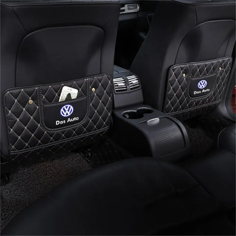 Car rear seat backrest anti-kick pad, anti-dirty, anti-wear, protective pad, storage bag